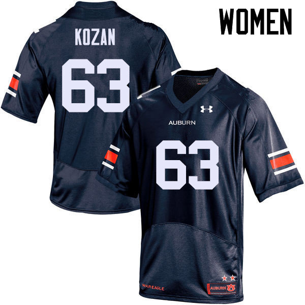 Auburn Tigers Women's Alex Kozan #63 Navy Under Armour Stitched College NCAA Authentic Football Jersey RML5274VD